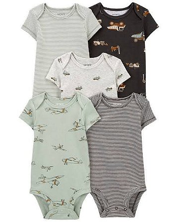 KIT BODY 5 PEÇAS CARTER´S AUTOMÓVEIS MENINO - NOVA COLEÇÃO