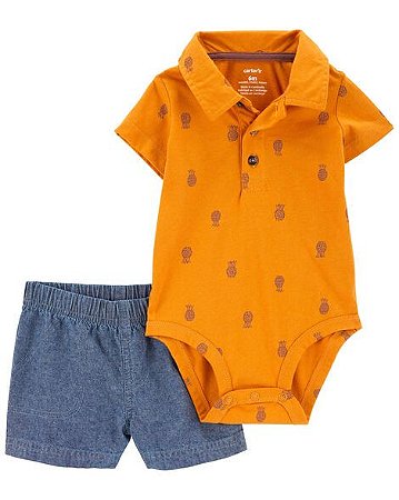 CONJUNTO DUAS PEÇAS VERÃO CARTERS ABACAXI MENINO
