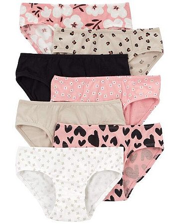 KIT CALCINHA 7 PEÇAS CARTER´S NOVA ESTAMPA