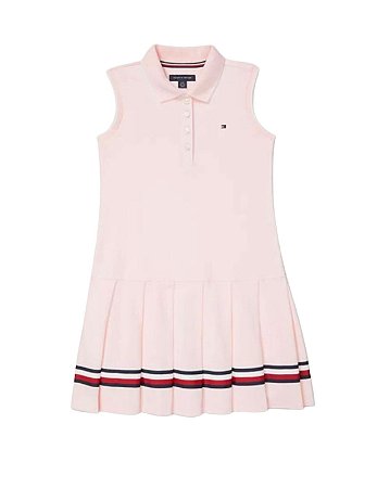 VESTIDO TOMMY HILFIGER SEM MANGA GOLA ROSA CLARO