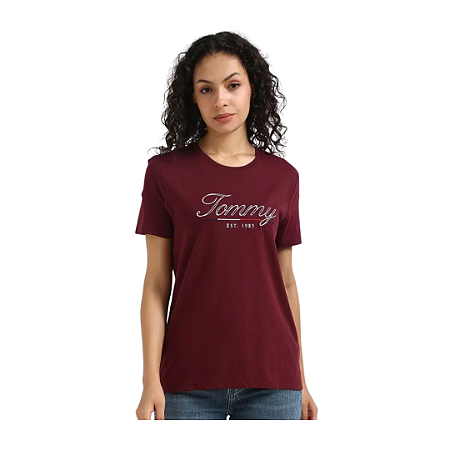 CAMISETA CASUAL FEMININA TOMMY MARSALA