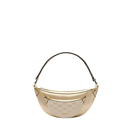 BOLSA DE OMBRO HOLLIS MEDIUM 2 EM 1 COURO METALICO