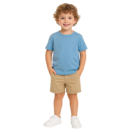 CAMISETA INFANTIL TOMMY HILFIGER AZUL