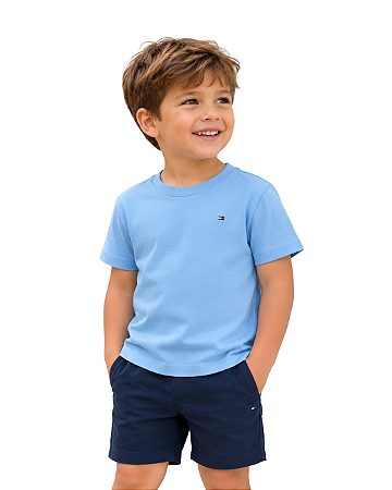 CAMISETA INFANTIL TOMMY HILFIGER AZUL