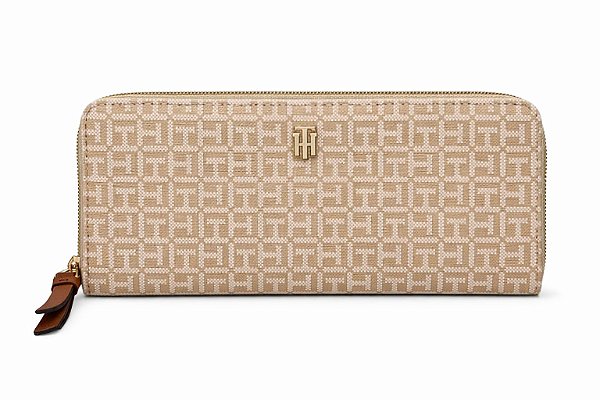 CARTEIRA FEMINIA TOMMY BEGE MONOGRAMA
