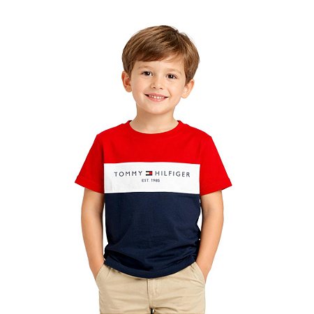 CAMISETA TOMMY INFANTIL TRICOLOR