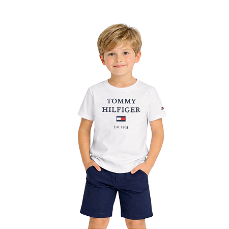 CAMISETA INFANTIL TOMMY CASUAL BRANCA