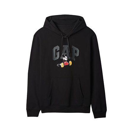 Moletom Juvenil GAP Mickey Mouse Preto com Capuz