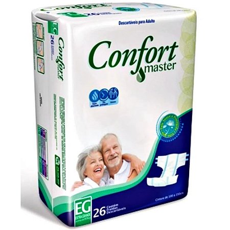 Fralda Geriátrica Confort Master EG 26 unid - Emporium das Fraldas
