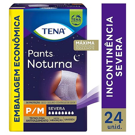 Fralda Tena Pants Noturna P/M c/ 24 unid Fralda Calça Geriátrica