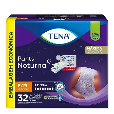 Tena Pants Noturna P/M com 32 unid