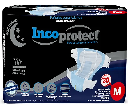 Fralda Incoprotect Tam M Pacote com 30 Unidades
