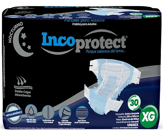 Fralda Incoprotect Tam XG Pacote com 30 Unidades