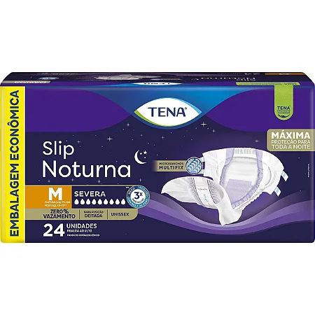 TENA SLIP NOTURNA TAMANHO M - 24 UNIDADES