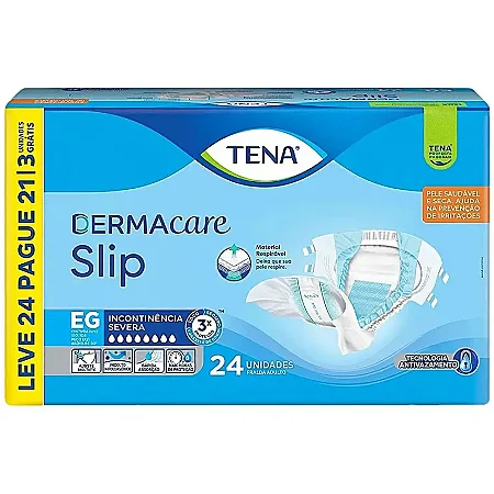 TENA SLIP DERMACARE TAMANHO EG - 24 UNIDADES