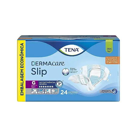 TENA SLIP DERMACARE TAMANHO G - 24 UNIDADES