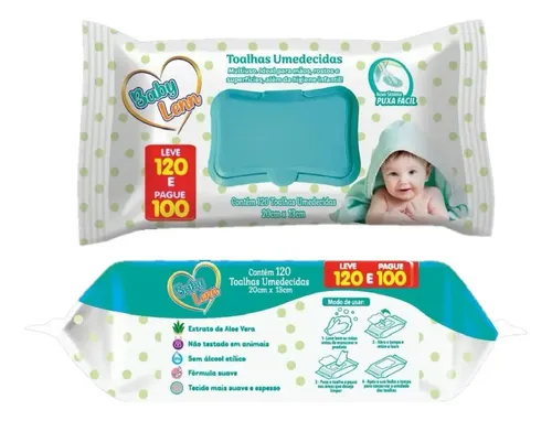 Toalha Umedecida baby lenn 120 unidade