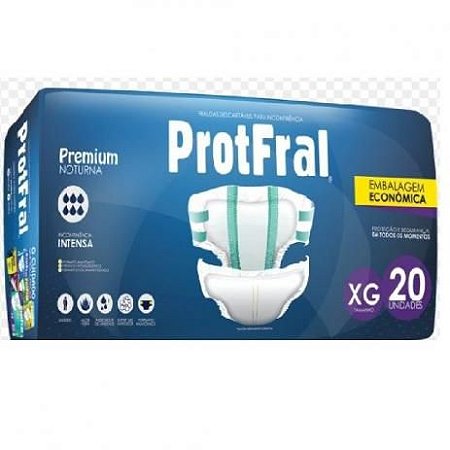 Fralda Geriátrica Protfral - Tamanho XG - 20 Unidades