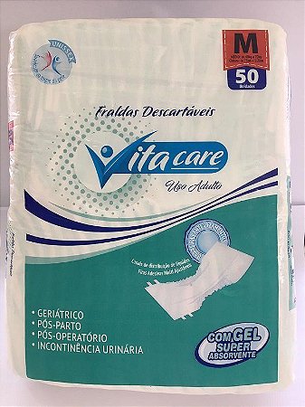 Fralda Geriátrica Vita Care Tam M 50 Unidades