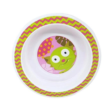 Prato Raso Com Ventosa Funny Meal Rosa Multikids Baby