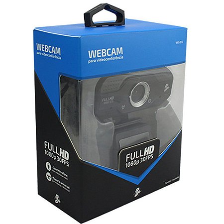 Câmera Webcam Full HD 1080p 30FPS