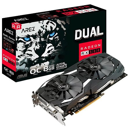 Placa de Vídeo Asus Arez Dual Radeon RX 580 OC Edition, 8GB - AREZ-DUAL-RX580-O8G