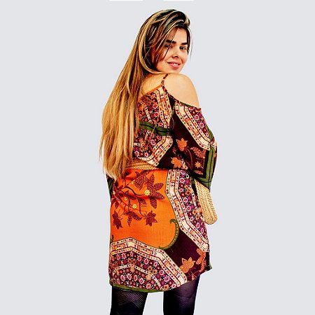Vestido Curto Estampado Mercatto