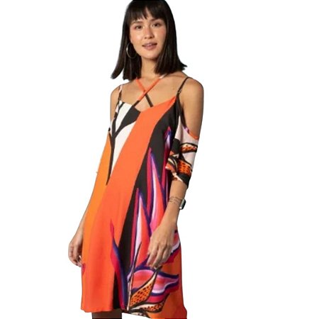Vestido Curto Floresta Tropical