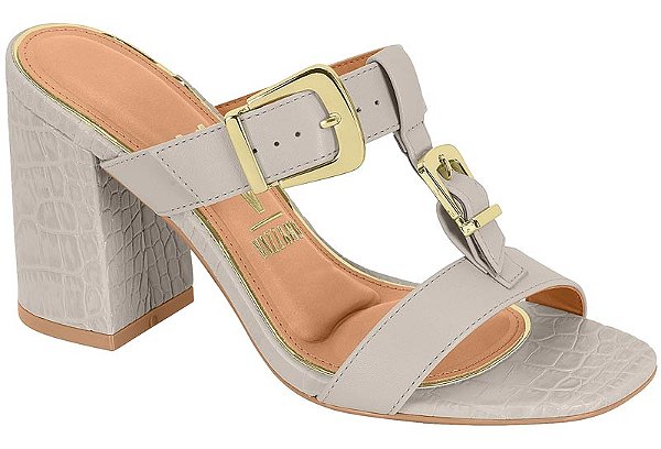 SANDÁLIA FEMININA VIZZANO CROCO FIVELAS SALTO GROSSO