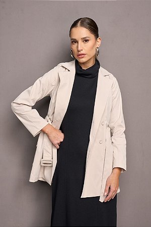 CASACO FEMININO TRENCH COAT YEXX NO TECIDO GABARDINE