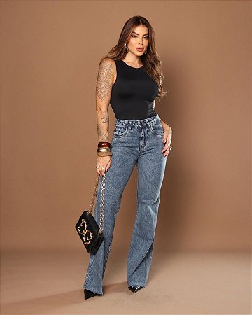 CALÇA JEANS ESTRAVAGANZZA LAVAGEM MÉDIA