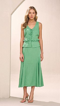 SAIA LONG MIDI YEXX RECORTES ROSA CANDY