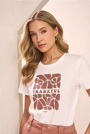 BLUSA FEMININA BORDADO MANGA CURTA YEXX