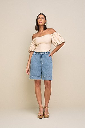 BERMUDA JEANS FEMININA JORTS YEXX