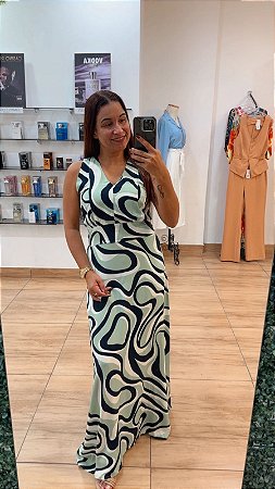 VESTIDO LONGO NO TECIDO VISCOLINHO
