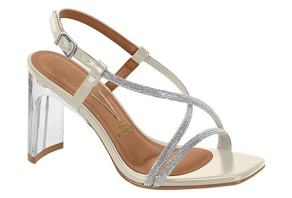 SANDÁLIA FEMININA VIZZANO TIRAS STRASS SALTO APITO