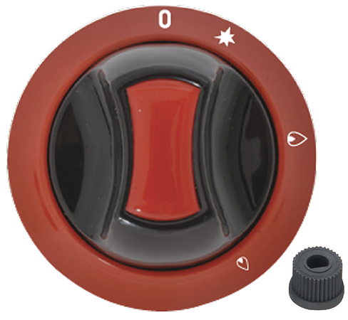 Manipulo com Capa Vermelha e Marcação de Fogo Alto e Baixo com Chama Piloto e com Adaptador 8mm e 10mm