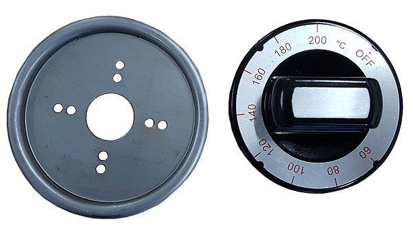 Manípulo ou botão modelo Americano para Termostato de Controle AR Milivolt com marcação de temperatura de 65C-190C