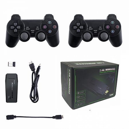 GAME STICK Retrô 2.4G Wireless Mini Game 64GB 10.000 Jogos sem Fio LH-68