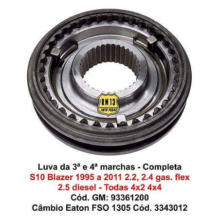 Luva Sincronizadora 3ª 4ª S10 Blazer 2.2g 2.5d 2.4flex 95a11