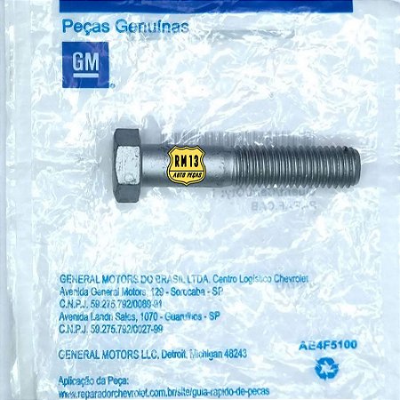 Parafuso Polia Virabrequim GM 1.0 1.4 a07 Sextavado 93298982