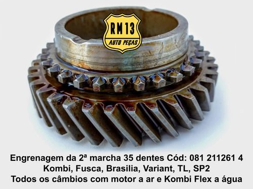 Engrenagem 2ª Kombi Flex Fusca Brasilia 35 Dentes 0812112614