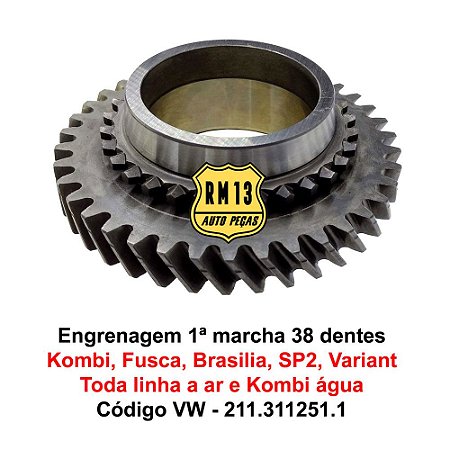 Engrenagem 1ª Kombi Flex Fusca Brasilia 38 Dentes 2113112511