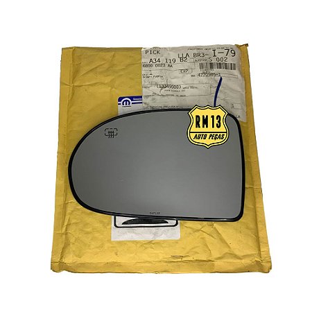 Lente Retrovisor Esquerdo Compass 07a17 C/ Base 68000023AA