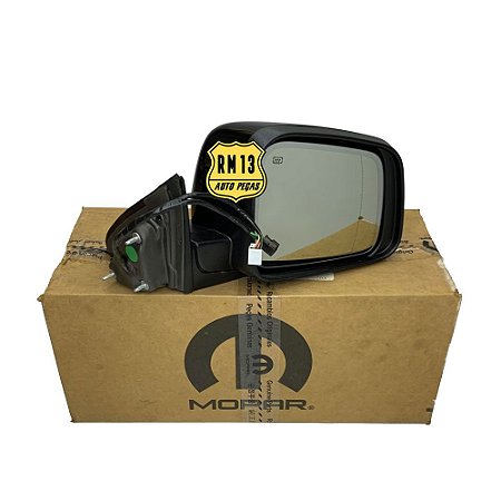 Retrovisor Direito Grand Cherokee 11a13 Preto Genuíno 2 Plug