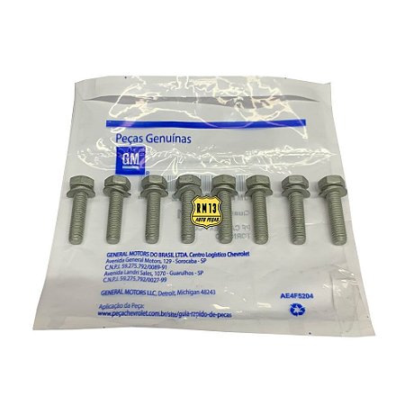 8 Parafusos Tampa Válvulas S10 2.2 2.4 8V Gas. Flex Genuíno
