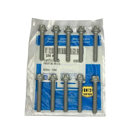 10 Parafusos Mancal Comando Valvulas Vectra 97a11 16v Genuín