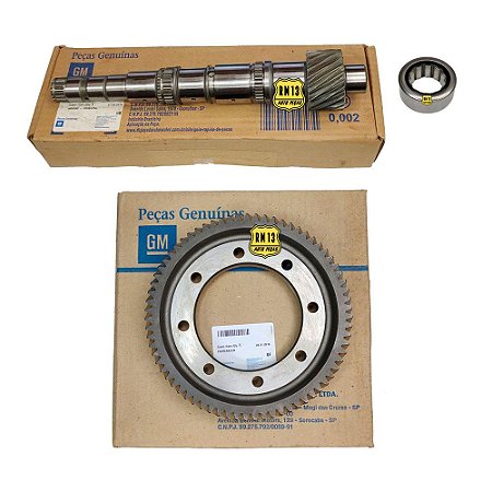 Kit Coroa Pinhão Rolamento GM F17 Após 05 71x19 Longa 3,74