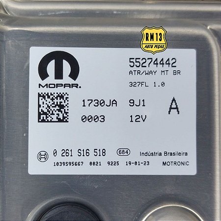 Modulo Central Injeção Novo Uno Fase 1 1.0 8V 15a16 55274442