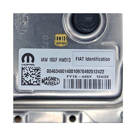 Modulo Central Injeção Toro 1.8 16V 2021 10GF HW013 46348014
